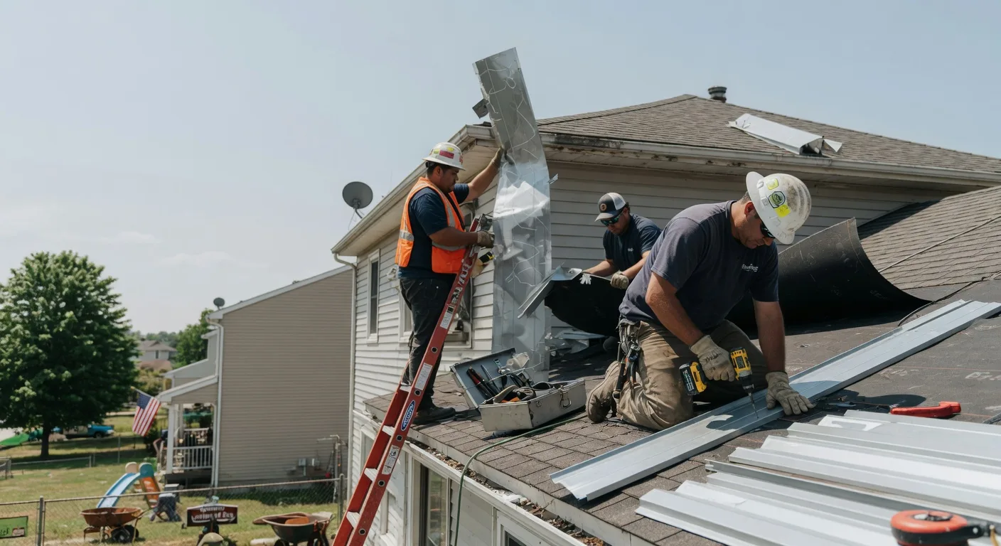 Storm Damage Metal Roof Repair in Kerkhoven, MN